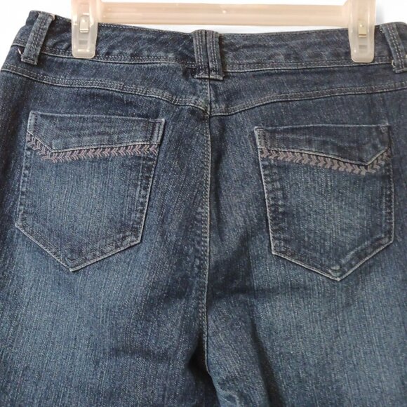 Gloria Vanderbilt Marnie Skimmer Jeans Size 8 | Embroidered Denim Crop | Stretch - Picture 7 of 15